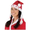 Image de Bonnet de Mère Noël lumineux étoiles rouges FETE-61045