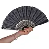 Image de Eventail, tissu et plastique, noir, 45 cm ouvert FETE-62452