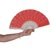Image de Eventail, tissu et plastique, rouge, 45 cm ouvert FETE-62454