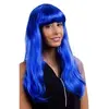 Image de Perruque LOLA, longue raide à frange, bleu FETE-68066
