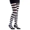 Image de Collants opaques rayés Blanc et Noir FETE-74714