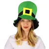 Image de Chapeau classique velours SOUPLE vert et boucle St Patrick FETE-74890
