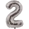 Image de Ballon alu mylar 85cm CHIFFRE 2, Argent FETE-80202