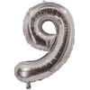 Image de Ballon alu mylar 85cm CHIFFRE 9 Argent FETE-80209