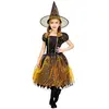 Image de Déguisement sorcière - noir, orange - Fille - 5/6 ans 88386PC
