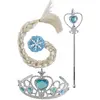 Image de Set reine des glaces baguette, diadème et tresse FETE-91030