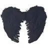 Image de Ailes d'ange en plumes 40 x 32 cm, noir FETE-91122