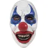 Image de Masque latex de clown tueur blanc et bleu FETE-95590