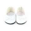 Image de Accessoires pour poupée de 28 cm : Ballerines blanches avec noeud PetitCollin-602805