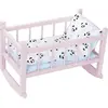 Image de Lit bercelonnette en bois laqué rose panda (40 cm) PetitCollin-800127