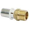 Image de Raccords droits mâles à sertir multicouche raccord droit mâle à sertir multicouche ø20 m15x21 20 mm 1 pièce(s) 15/21 (1/2") mâle multicouche - somathe