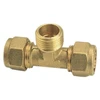 Image de Té mâle à compression pour tube per té mâle 15/21 à compression per 16 16 mm 1 pièce(s) 15/21 (1/2") mâle per té - somatherm for you