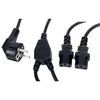 Image de Double câble d'alimentation pour PC, moniteur et onduleur (1,8 m)