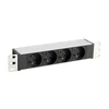 Image de Multiprise rackable pour armoire réseau - longueur 10'' - hauteur 1U - 4 prises CEE 7/5 - fiche CEE 7/7