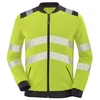 Image de Sweat zippé vallouise 200 - 300 g m entre 1 et 3 polyester jaune veste sweat zippé vallouise hv jaune tm 1 pièce(s) classe 2, classe 3 - cepovett