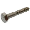 Image de Tirefond tête hexagonale - inox a2 vis bois tirefond din571 inox a2 8 x 60 tête hexagonale (h) 60 mm bois, panneau de bois din 571 assemblage bois, ba