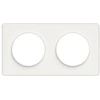 Image de Plaque pour appareillage à encastrer odace plaque 2 postes odace touche blanc liseré blanc 1 pièce(s) - schneider