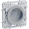 Image de Prise à encastrer série odace prise 2 pôles + terre odace aluminium aluminium 1 pièce(s) à encastrer 1 2p+t composable standard - schneider