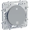 Image de Interrupteur à encastrer odace commande de vmc odace aluminium aluminium 1 pièce(s) à encastrer composable vmc 1 - schneider