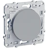 Image de Interrupteur à encastrer odace bouton poussoir odace aluminium aluminium 1 pièce(s) à encastrer composable 1 - schneider