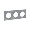 Image de Plaque pour appareillage à encastrer odace plaque 3 postes odace aluminium 1 pièce(s) - schneider