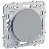 Image de Interrupteur à encastrer odace aluminium 1 pièce(s) va-et-vient à voyant orange odace aluminium à encastrer composable 1 va-et-vient avec voyant - sch