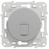 Image de Prise à encastrer série odace prise rj45 odace aluminium aluminium 1 pièce(s) à encastrer 1 rj45 composable standard - schneider