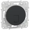 Image de Prise à encastrer série odace anthracite 1 pièce(s) prise rj45 odace anthracite à encastrer 1 rj45 composable standard - schneider