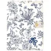 Image de Protège carnet de santé Toile de Jouy bleu