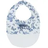 Image de Bavoir à pression Toile de Jouy bleu