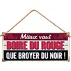Image de Plaque métal Boire du Rouge CD3315