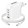 Image de Akashi Pack Chargeur Secteur GaN 100W Intelligent USB-C x3 + USB-A + Cable USB-C 100W 1.5M