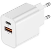 Image de Akashi Chargeur Secteur USB-C 15W + USB-A (Blanc)