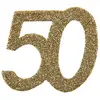 Image de Sachet de 6 Grands confettis anniversaire, OR pailleté 50 ans CH4604 50