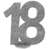 Image de CHIFFRE Anniversaire Vertical déco, 18 pailleté ARGENT CH4752 18