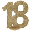 Image de CHIFFRE Anniversaire Vertical déco, 18 pailleté OR CH4753 18
