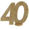 Image de CHIFFRE Anniversaire Vertical déco, 40 pailleté OR CH4753 40