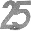 Image de CHIFFRE Anniversaire Vertical déco, 25 pailleté ARGENT CH4752 25