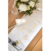 Image de Chemin de table Joyeux Anniversaire Blanc et Or 5668-GOLD