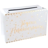 Image de Tirelire Joyeux Anniversaire Blanc et Or 5671-blanc