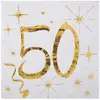 Image de Serviette des âges or 50 ans FETE-6159