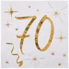 Image de Sachet de 20Petites serviettes 70  ans, métallisées OR RDF-6159-70