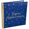 Image de Livre d'or Joyeux Anniversaire métallisé bleu RDF-5664-bleu