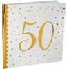 Image de Livre d'or 50 ans Joyeux Anniversaire Blanc et Or 6185-50