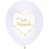 Image de Sachet de 8 ballons Just Married métallisés or CH6261 3