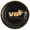 Image de Sachet de 10 Assiettes VIP, couronnées métallisées NOIR/Or CH6684 11