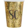 Image de Sachet de 10 Gobelets âge étincelant métal, 80 ans RDF-6788-80A