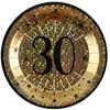 Image de Sachet de 10 Assiettes âge étincelant métal 30 ans RDF-6789-30A
