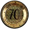 Image de Sachet de 10 Assiettes âge étincelant métal 70 ans RDF-6789-70A