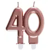 Image de Bougie des âges 40 ans, Rose Gold CH6932 40
